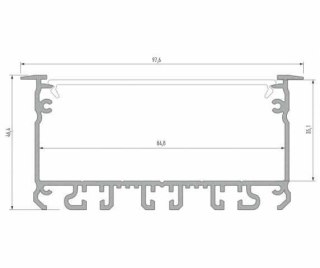 Profil aluminiowy do taśm LED - inLARGO - srebrny anodowany - 2 metry