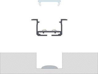 Profil aluminiowy do taśm LED - inSILEDA - srebrny anodowany - 1 metr