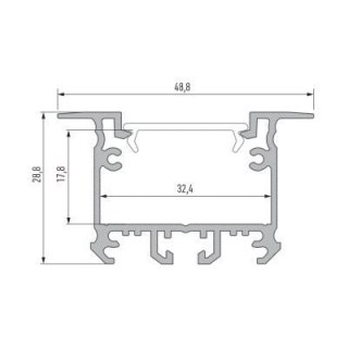 Profil aluminiowy do taśm LED - inTALIA - biały - 2 metry