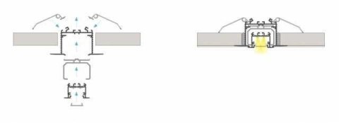 Profil aluminiowy do taśm LED - inTALIA - srebrny anodowany - 1 metr Profil aluminiowy do taśm LED - inTALIA - srebrny anodowany - 1 metr