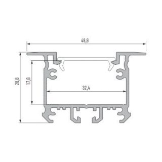 Profil aluminiowy do taśm LED - inTALIA - srebrny anodowany - 2 metry