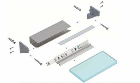 Profil aluminiowy do taśm LED typ I10 srebrny anodowany - 1 metr Profil aluminiowy do taśm LED typ I10 srebrny anodowany - 1 metr