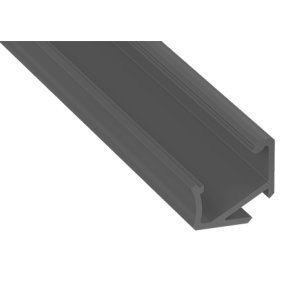 Profil aluminiowy narożnikowy do taśm LED LUMINES typ H - czarny - 1 metr