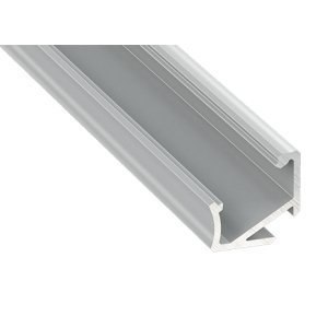Profil aluminiowy narożnikowy do taśm LED LUMINES typ H - srebrny - 1 metr