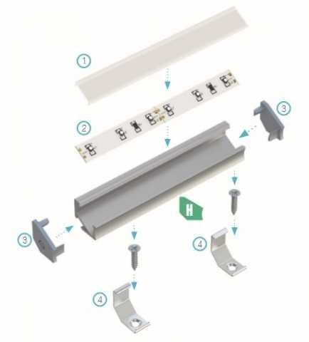 Profil aluminiowy narożnikowy do taśm LED LUMINES typ H - surowy - 1 metr Profil aluminiowy narożnikowy do taśm LED LUMINES typ H - surowy - 1 metr