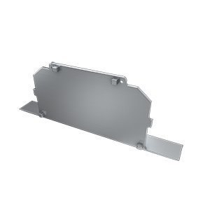 Zaślepka aluminiowa pełna do profilu LARGO M4 - SREBRNA