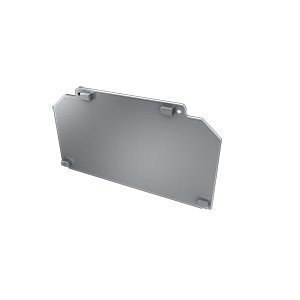 Zaślepka aluminiowa prosta do profilu LARGO M3 - SREBRNA