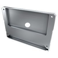 Zaślepka aluminiowa z otworem do profili LARGO + LARGO M1 - SREBRNA