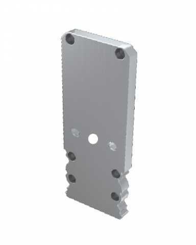 Zaślepka aluminiowa z otworem do profili Talia + Talia M2 - SREBRNA Zaślepka aluminiowa z otworem do profili Talia + Talia M2 - SREBRNA