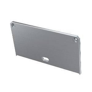 Zaślepka aluminiowa z otworem do profilu LARGO M2 - SREBRNA