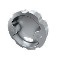 Zaślepka aluminiowa z otworem do profilu LED COSMO - srebrna