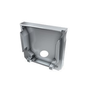 Zaślepka aluminiowa z otworem do profilu LED DILEDA - srebrna