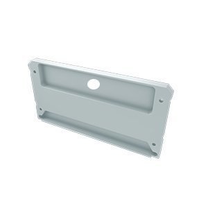 Zaślepka aluminiowa z otworem do profilu LED LARGO - Biała