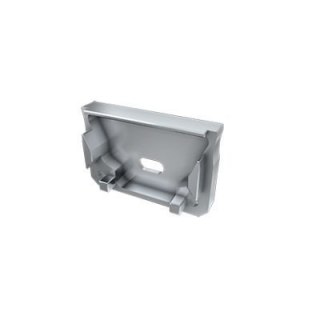 Zaślepka aluminiowa z otworem do profilu LED SILEDA - srebrna