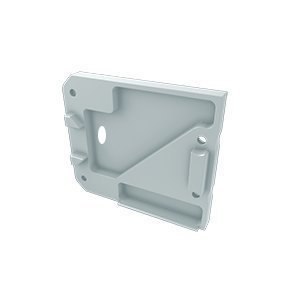 Zaślepka aluminiowa z otworem do profilu LED UNICO - Biała - Lewa