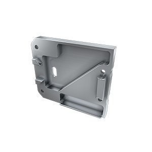 Zaślepka aluminiowa z otworem do profilu LED UNICO - Srebrna - Prawa