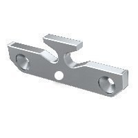 Zaślepka aluminiowa z otworem do profilu Talia M1 - SREBRNA