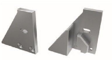 Zaślepka aluminiowa z otworem i podporą do profilu LED I6 - srebrna - lewa - do szyby 8mm Zaślepka aluminiowa z otworem i podporą do profilu LED I6 - srebrna - lewa - do szyby 8mm