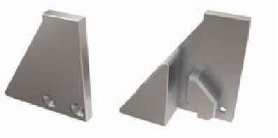 Zaślepka aluminiowa z podporą do profilu LED I6 - srebrna - prawa - do szyby 8mm Zaślepka aluminiowa z podporą do profilu LED I6 - srebrna - prawa - do szyby 8mm