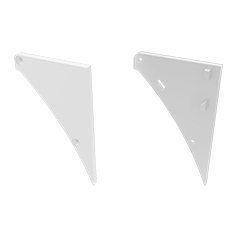 Zaślepka do profilu aluminiowego LOGI - Biała - Prawa z otworem