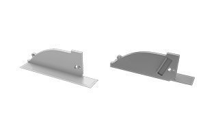 Zaślepka do profilu aluminiowego TOPO - Srebrna - Lewa
