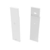 Zaślepka prosta do profilu aluminiowego Flaro - Biała z otworem - Prawa Zaślepka prosta do profilu aluminiowego Flaro - Biała z otworem - Prawa