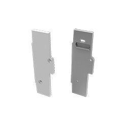 Zaślepka prosta do profilu aluminiowego Tiano - Srebrna - Prawa