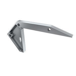 Zaślepka z otworem do profili aluminiowych typ SCALA - Srebrna - Prawa