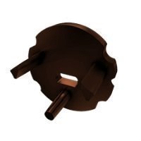 Zaślepka z tworzywa sztucznego z otworem do profilu LED MICO - inox Zaślepka z tworzywa sztucznego z otworem do profilu LED MICO - inox