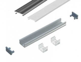 Zestaw: Profil A 1m Inox + klosze + akcesoria