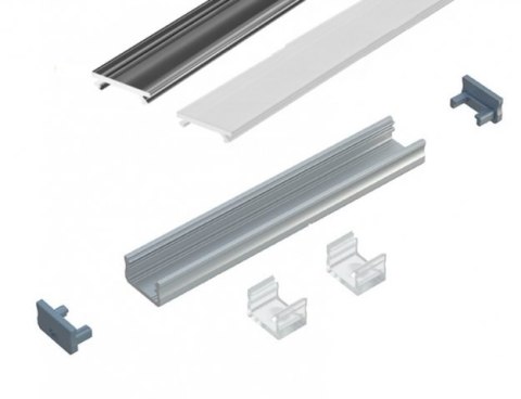Zestaw: Profil A 1m Inox + klosze + akcesoria Zestaw: Profil A 1m Inox + klosze + akcesoria