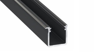 Profil LED wpuszczany J czarny - 2m