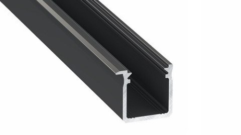 Profil LED wpuszczany J czarny - 2m Profil LED wpuszczany J czarny - 2m