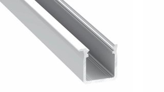 Profil LED wpuszczany J srebrny - 1m