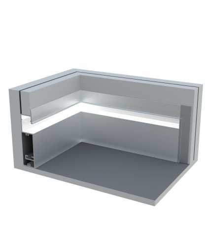 Profil aluminiowy do taśm LED - FLARO - srebrny anodowany - 1 metr Profil aluminiowy do taśm LED - FLARO - srebrny anodowany - 1 metr