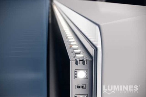 Profil aluminiowy napowierzchniowy LUMINES typ F do taśm LED - biały - 2 metry