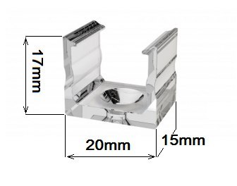 Uchwyt do Profila Aluminiowego Typ A Transparentny High Uchwyt do Profila Aluminiowego Typ A Transparentny High