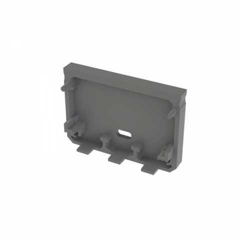 Zaślepka do profili aluminiowych typ Iledo - Szara Wide z otworem Zaślepka do profili aluminiowych typ Iledo - Szara Wide z otworem