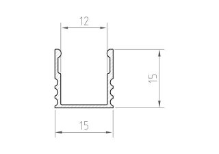 Profil LED natynkowy P5-1 biały - 1m