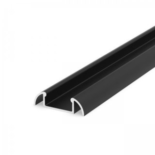Profil LED nawierzchniowy P2-1 czarny - 1m