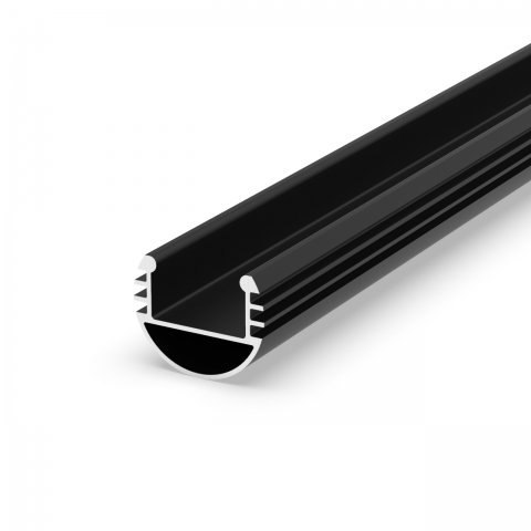 Profil LED okrągły P8-1 czarny - 2m Profil LED okrągły P8-1 czarny - 2m