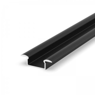 Profil LED wpuszczany P6-1 czarny - 1m