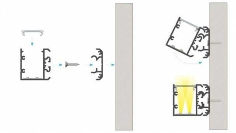 Profil aluminiowy do taśm LED - UNICO - srebrny anodowany - 1 metr Profil aluminiowy do taśm LED - UNICO - srebrny anodowany - 1 metr