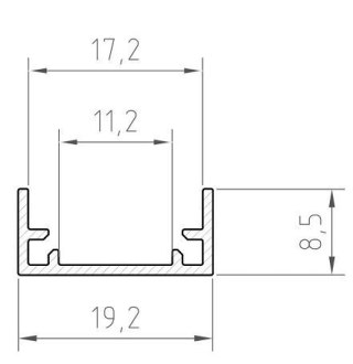 Profil hermetyczny LED P11-1 srebrny - 2m