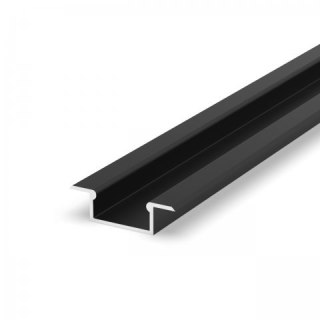 Profil wpuszczany LED P6-2 czarny - 1m