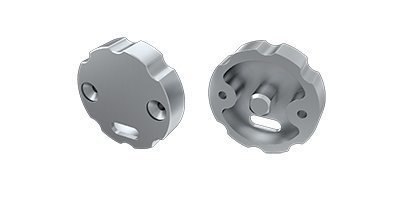 Regulacyjna zaślepka aluminiowa z otworem do Profilu LED COSMO - srebrna Regulacyjna zaślepka aluminiowa z otworem do Profilu LED COSMO - srebrna