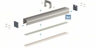 Zaślepka aluminiowa do profilu LED TALIA - Srebrna
