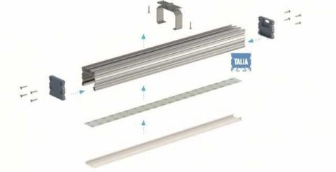 Zaślepka aluminiowa do profilu LED TALIA - Srebrna Zaślepka aluminiowa do profilu LED TALIA - Srebrna