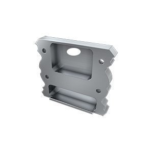 Zaślepka aluminiowa z otworem do profilu LED TALIA - Srebrna