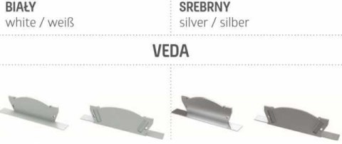 Zaślepka do profilu aluminiowego VEDA - Biała Zaślepka do profilu aluminiowego VEDA - Biała